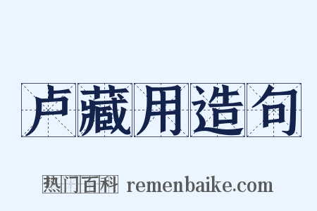 卢藏用造句是什么意思的图片